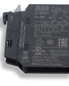 Auxiliary switch CA4-10 for contactor AF 1 NO